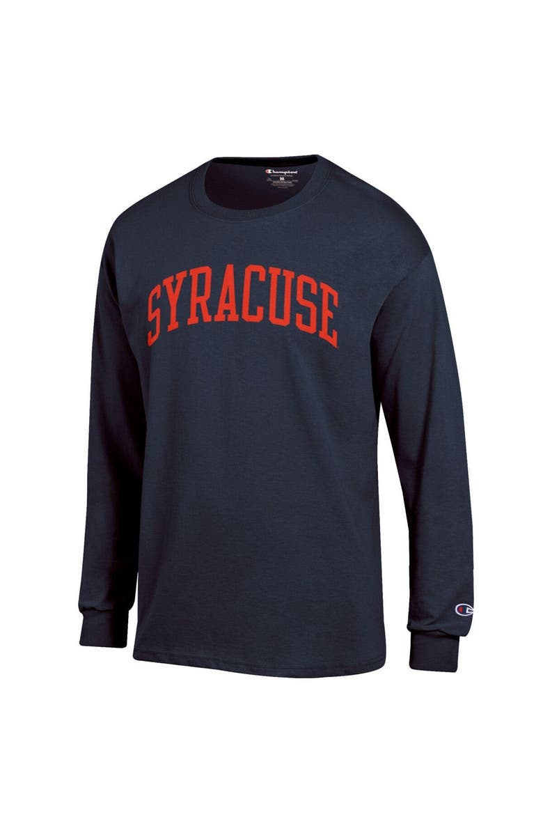 Champion Men's Champion Navy Syracuse Orange Basic Arch Long Sleeve T-Shirt, Alternate, color, Navy