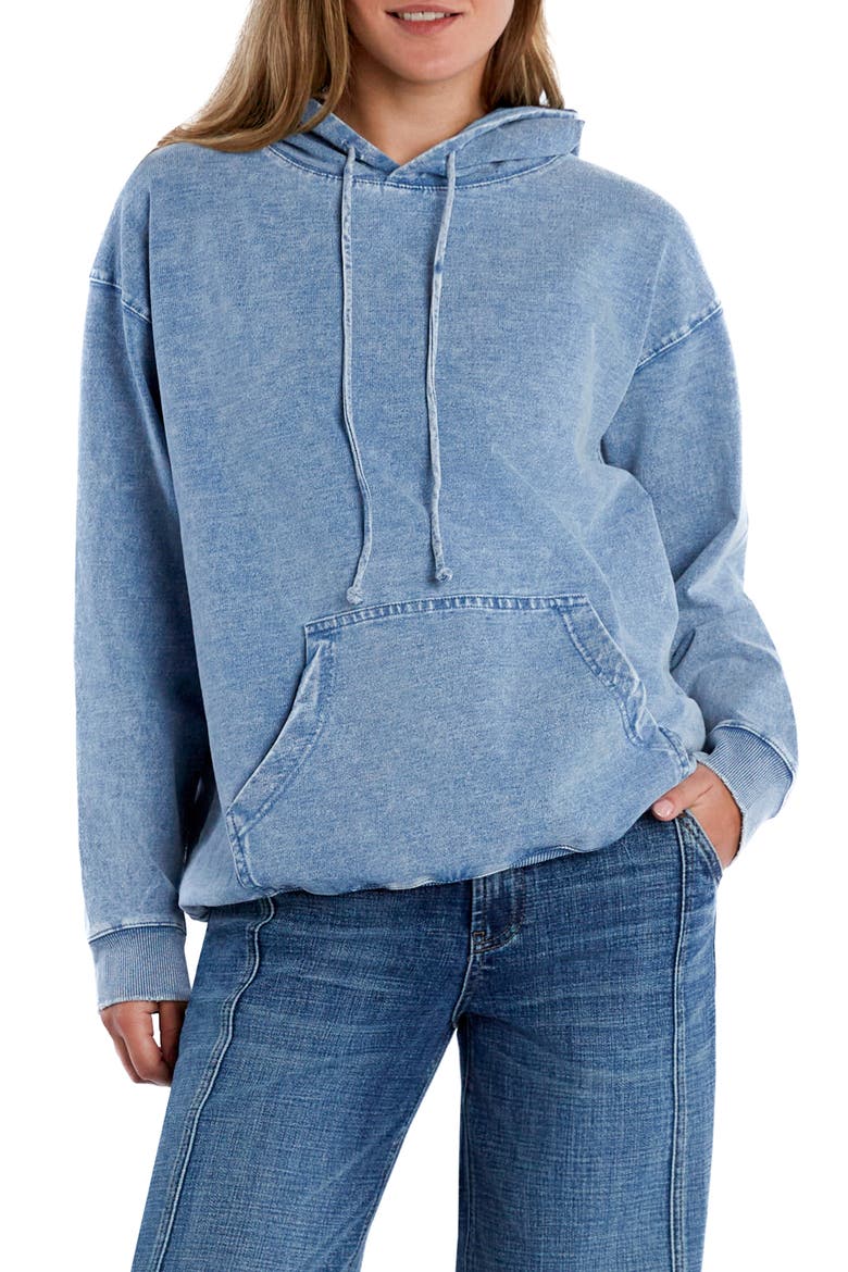 Denim Hoodie, Main, color, KNIT BLUE