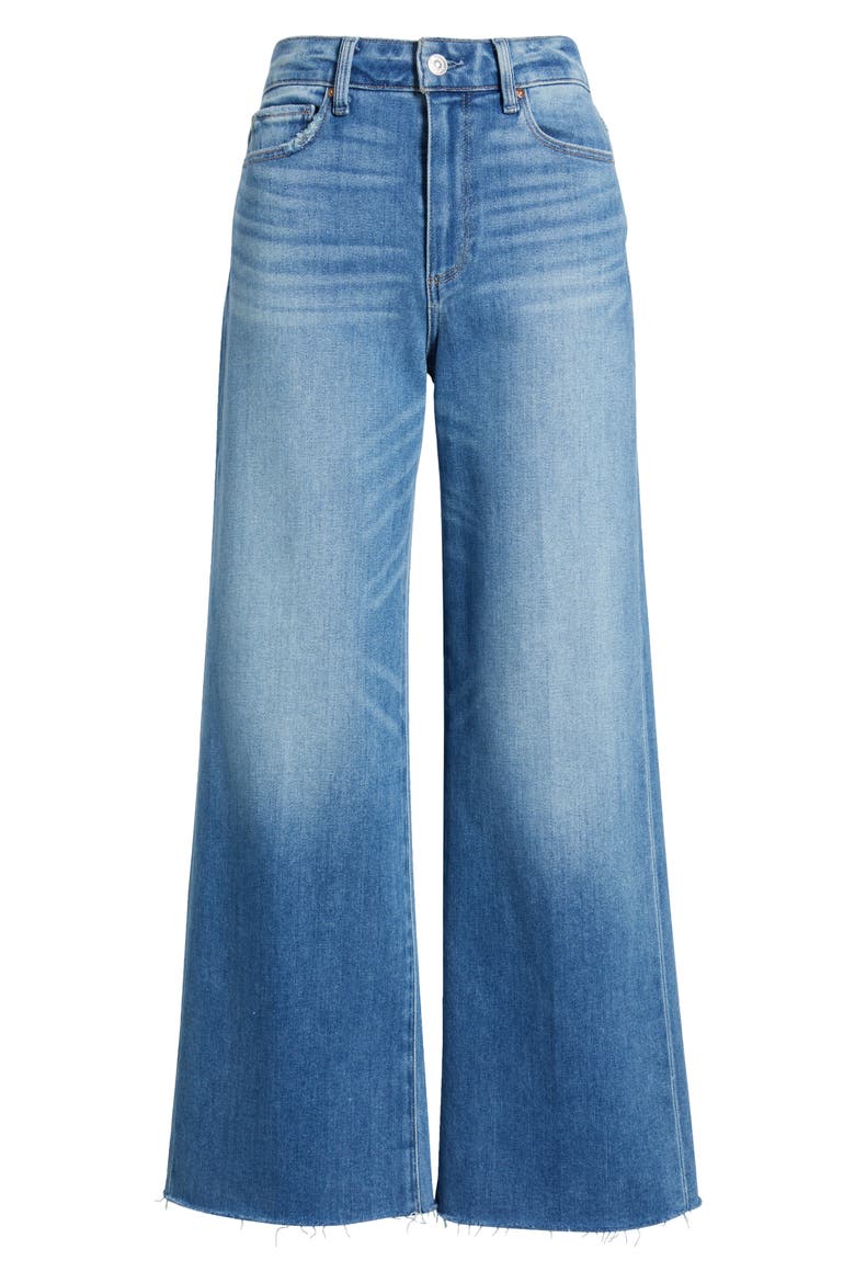 Anessa High Waist Raw Hem Wide Leg Jeans, Alternate, color, MESMERIZE