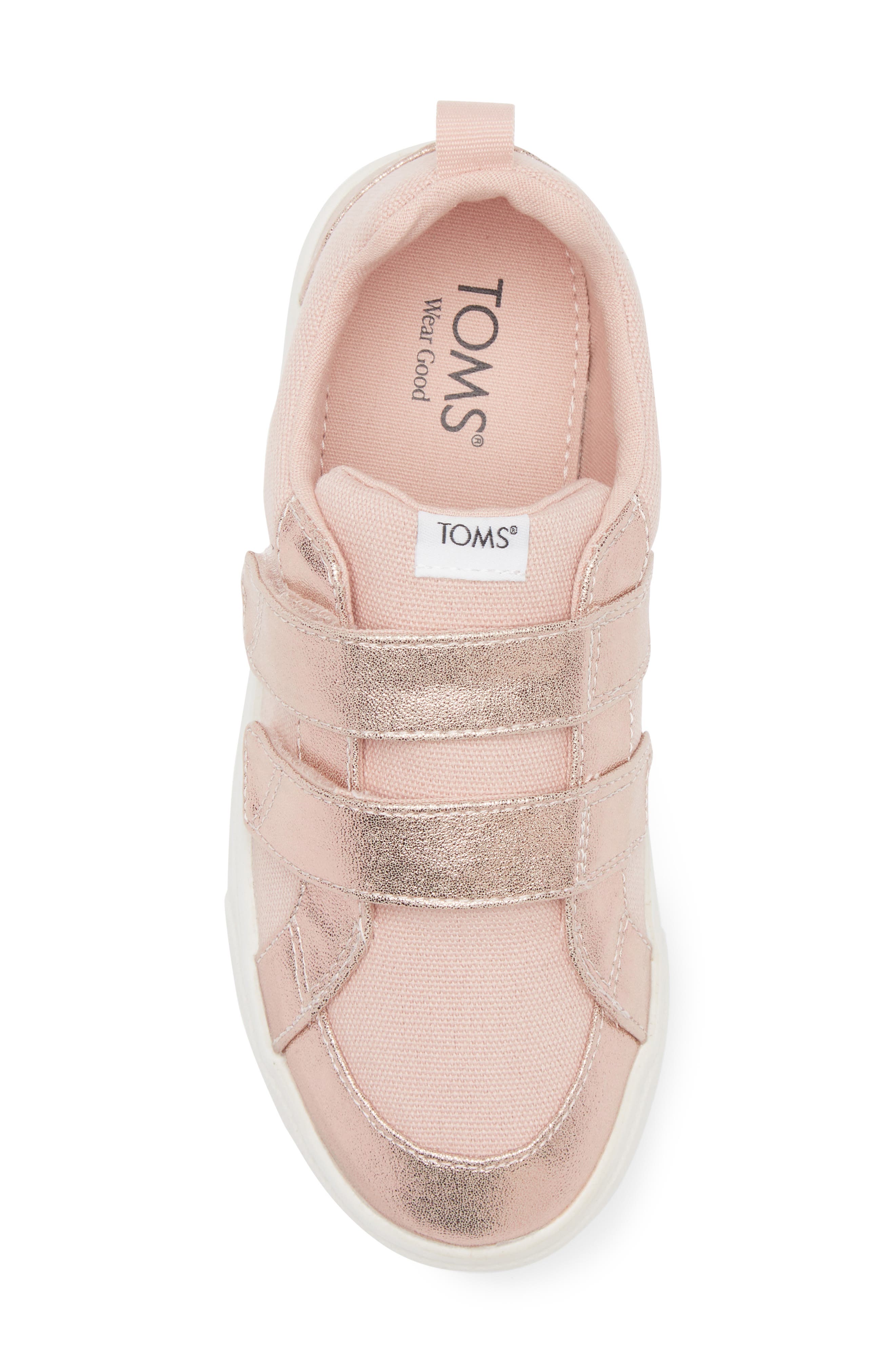 TOMS Kids' Cruz Natural Iridescent Leopard Sneaker, Alternate, color, Pink