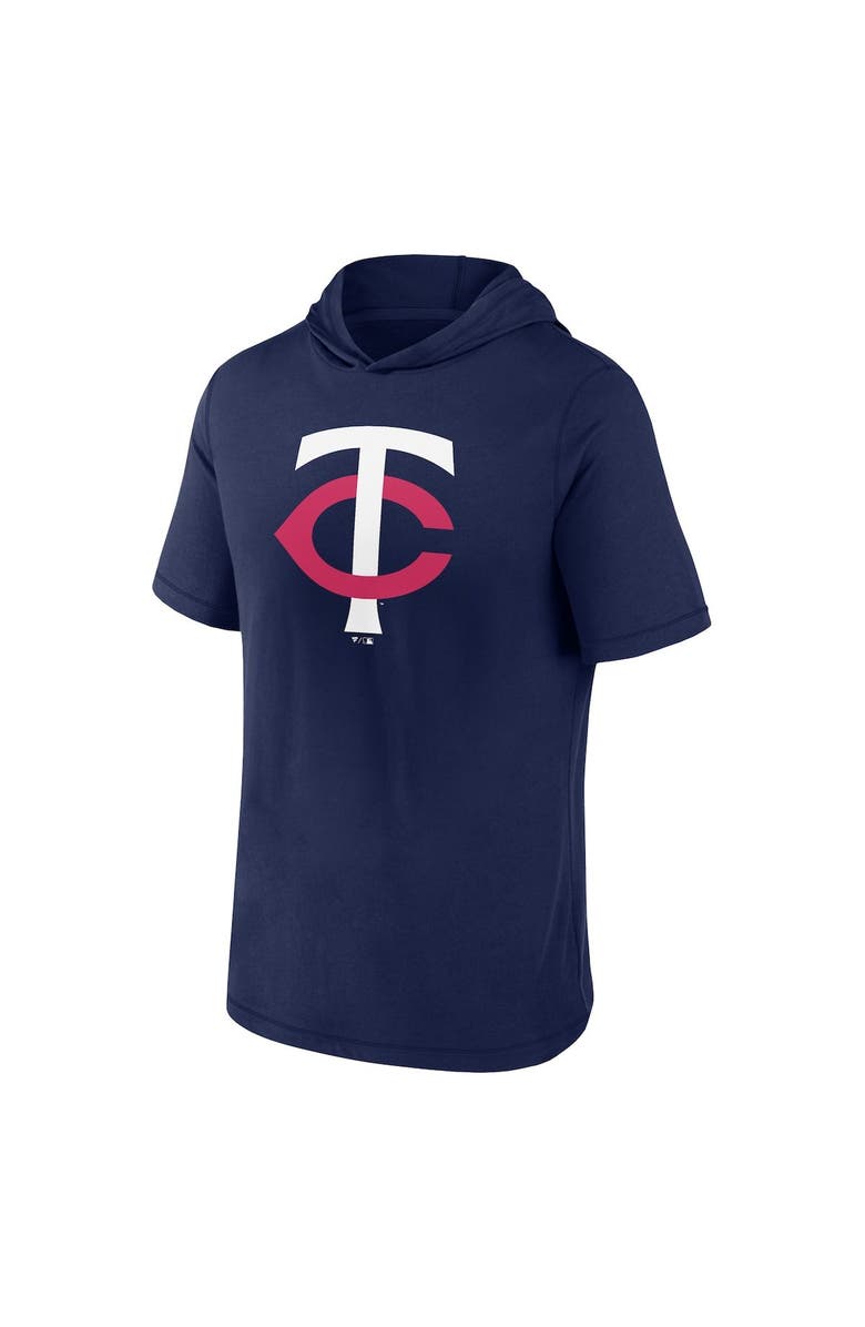 FANATICS Men's Fanatics Branded Navy Minnesota Twins Short Sleeve Hoodie T-Shirt, Alternate, color, Navy