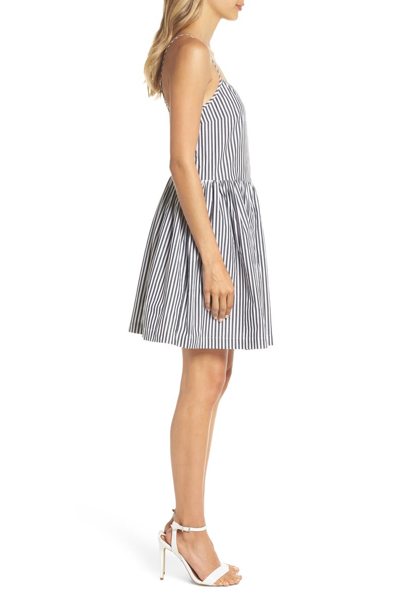 French Connection Sardinia Stripe Cotton Sundress, Alternate, color,
