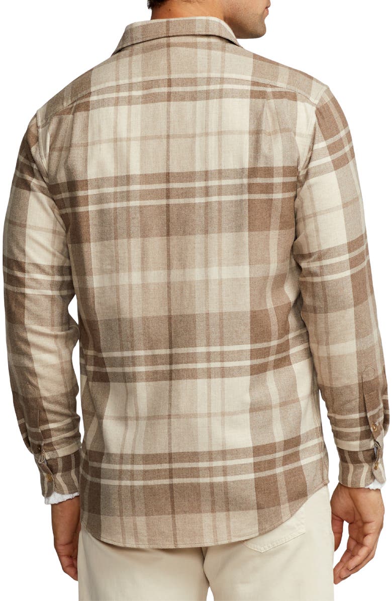 Ralph Lauren Purple Label Cooper Plaid Wool, Silk & Cashmere Button-Up Shirt, Alternate, color,