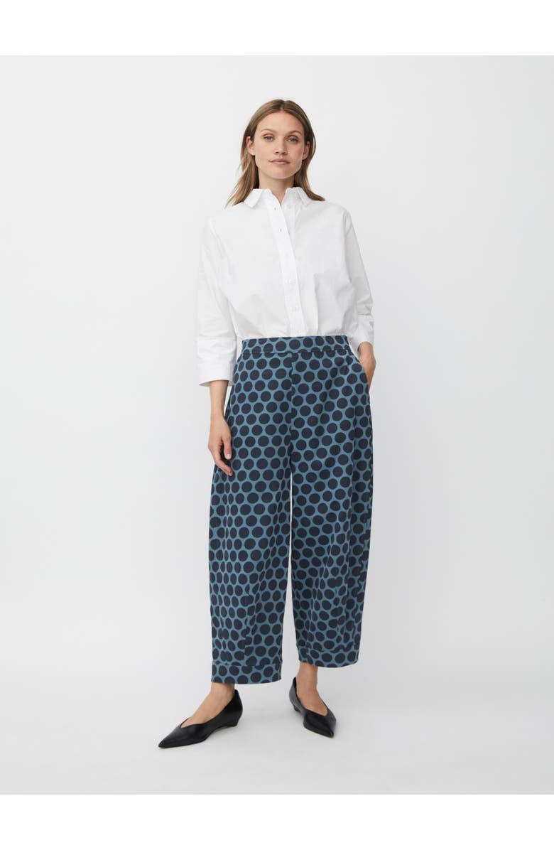 Masai Copenhagen Cropped Velvet Wide Leg Pants, Alternate, color, Navy Blazer