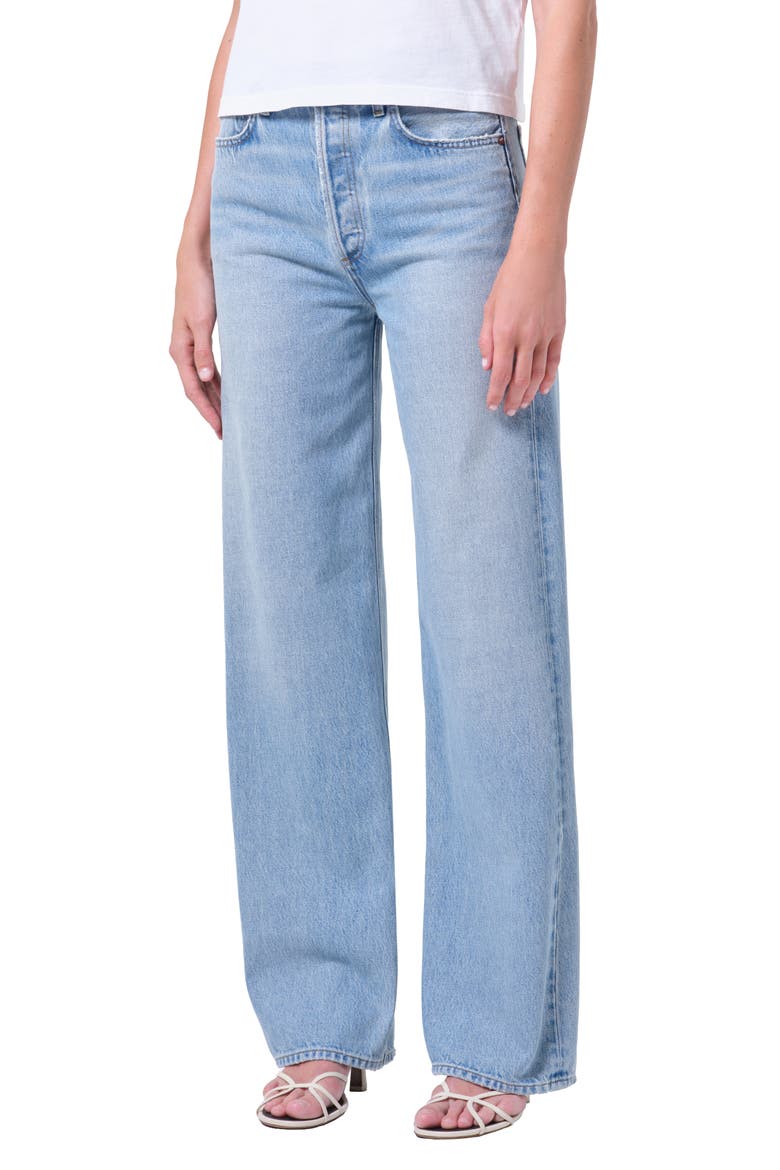 Ren High Waist Wide Leg Jeans, Alternate, color, ORTEN MED INDIGO