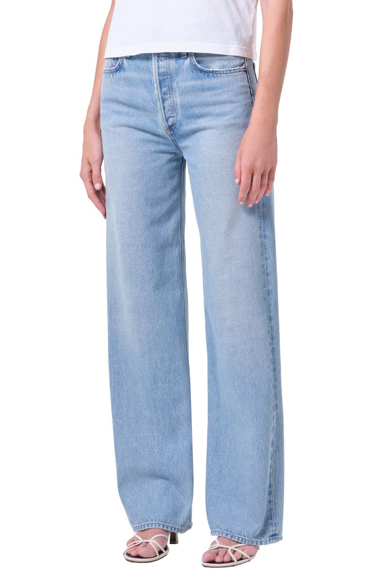 AGOLDE Ren High Waist Wide Leg Jeans, Alternate, color, Orten Med Indigo