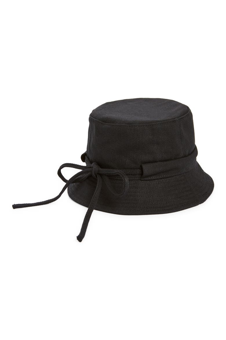 Le Bob Gadjo Drawstring Bucket Hat, Alternate, color, BLACK 990