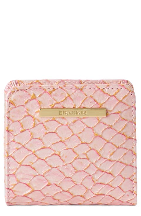 Jane Snakeskin Embossed Leather Bifold Wallet