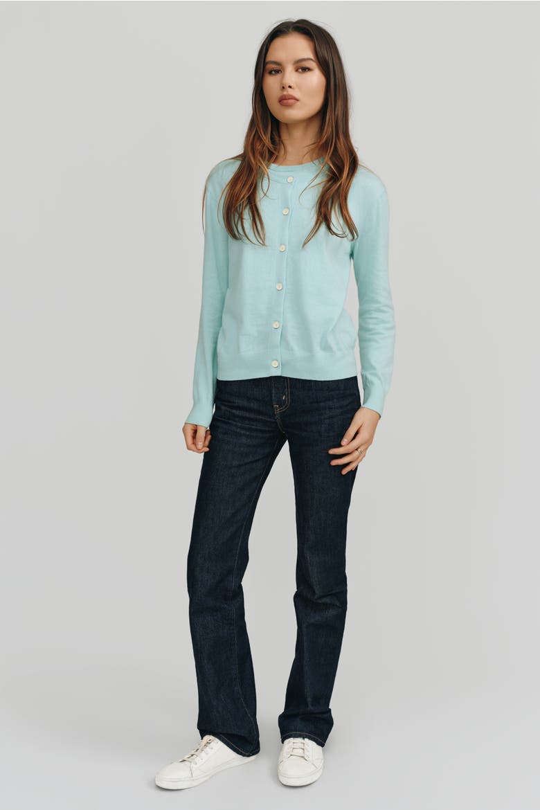 Halle Cardigan, Alternate, color, Glacier Blue