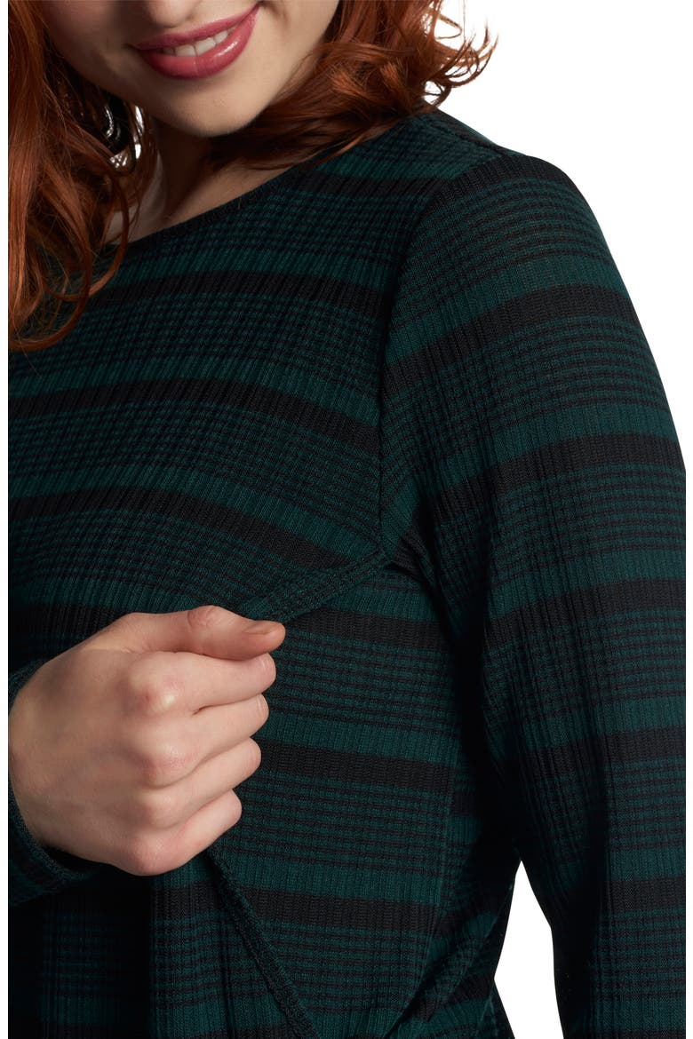 Ashley Stripe Maternity/Nursing Top, Alternate, color, HUNTER STRIPE