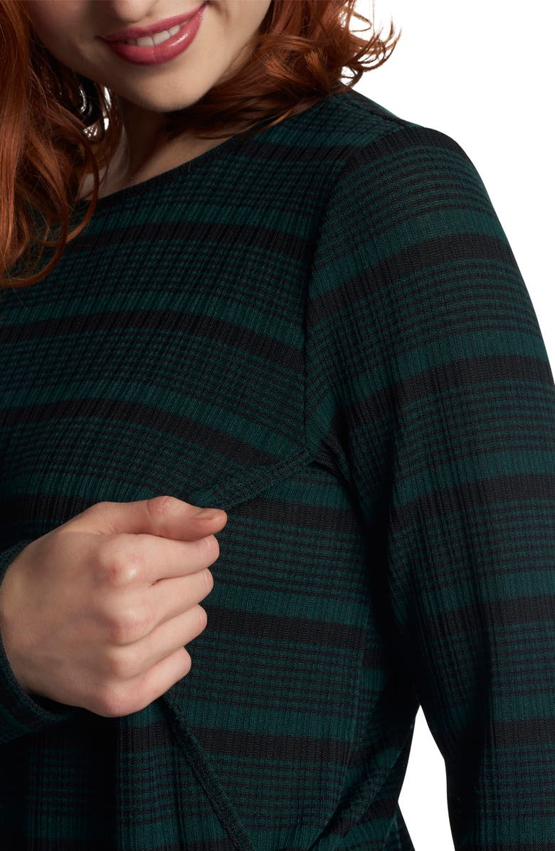 Everly Grey Ashley Stripe Maternity/Nursing Top, Alternate, color,