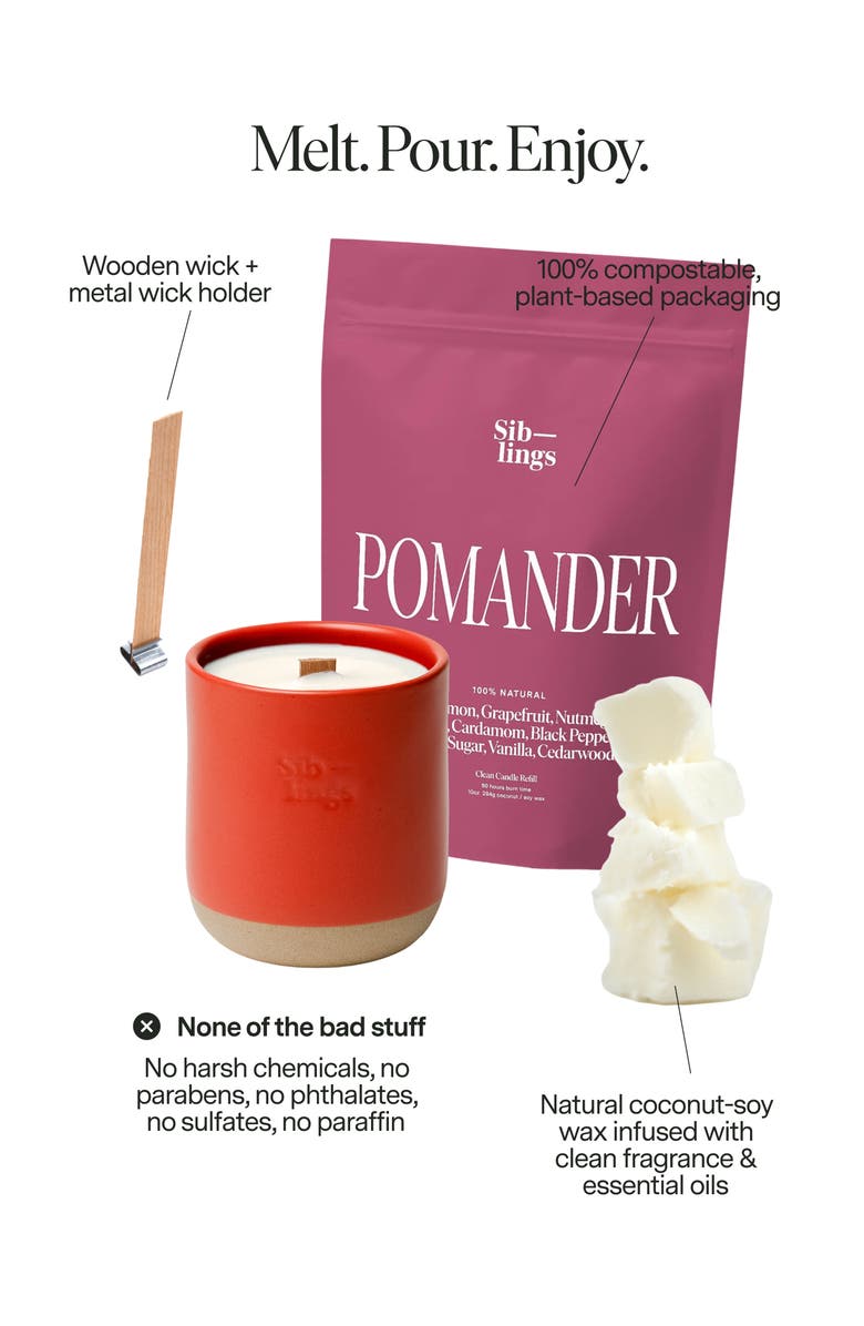 SIBLINGS Tomtens Pomander Clean Candle Starter Set, Alternate, color, White