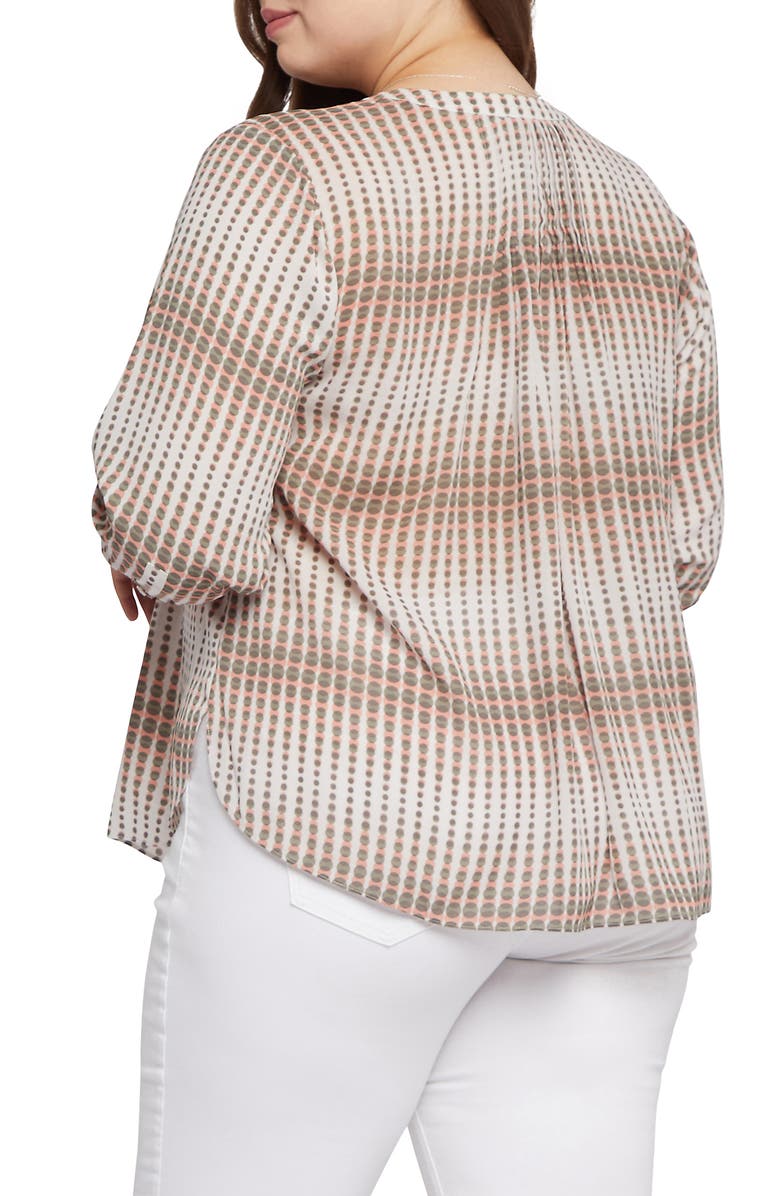 NYDJ Semisheer Pintuck Blouse, Alternate, color, Desert Oracle