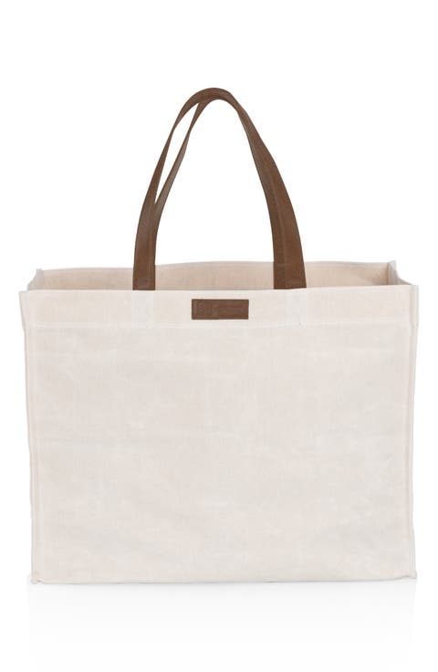 Market Large Waxed Canvas Tote