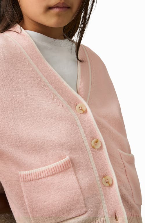 Shop Reiss Kids' Juni Jr. Wool Blend Cardigan In Pink
