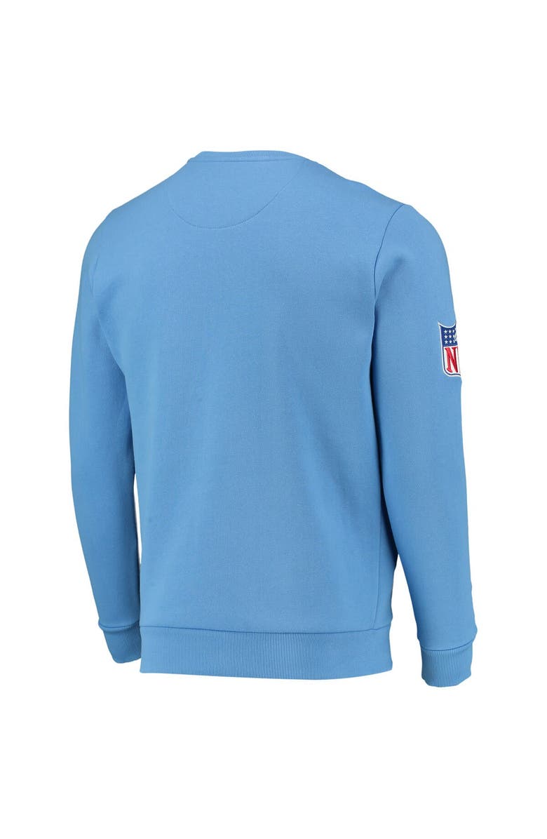 STARTER Men's Starter Light Blue Houston Oilers Locker Room Throwback End Zone Pullover Sweatshirt, Alternate, color, Light Blue