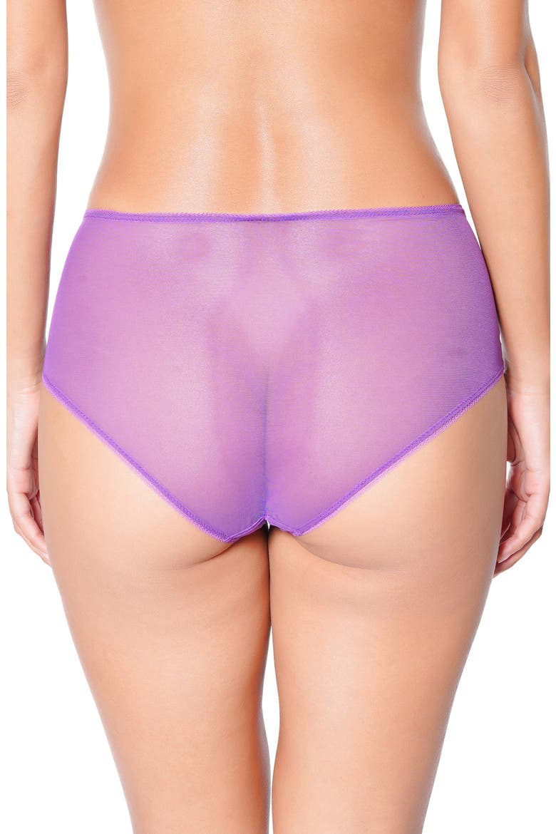 Symphonie Lace Shorty Briefs, Alternate, color, PURPLE