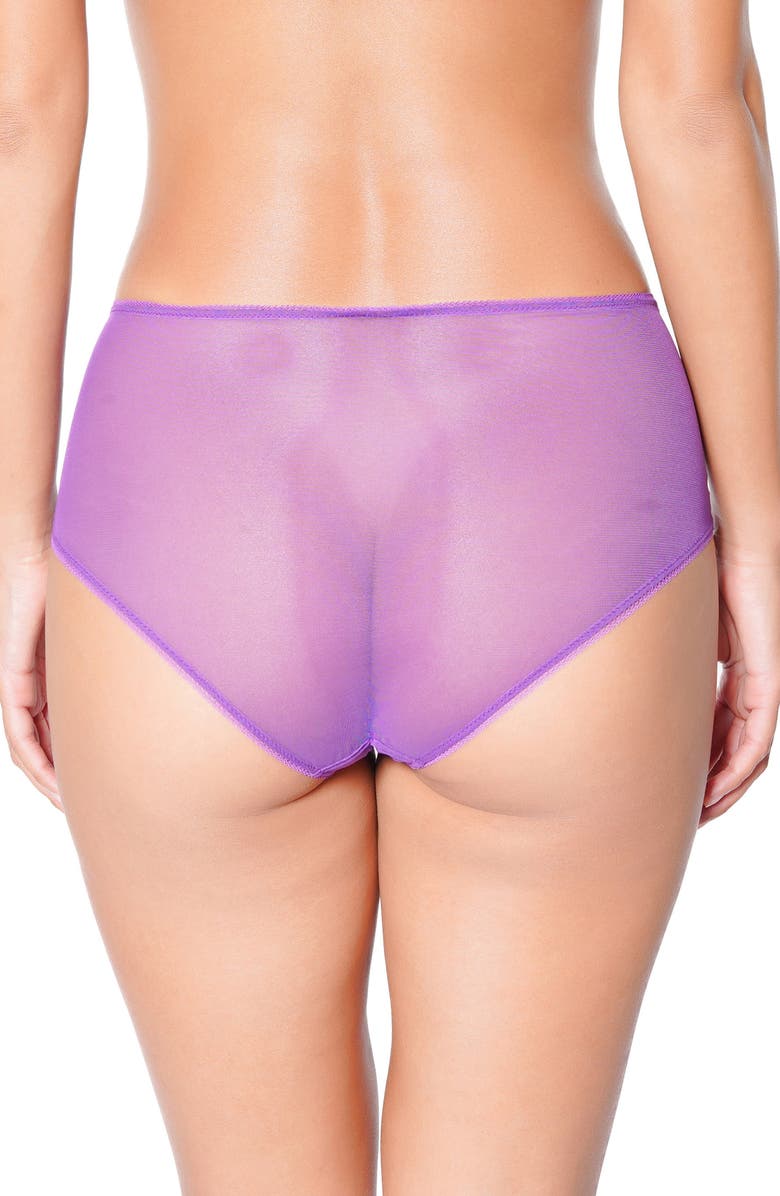 Huit Symphonie Lace Shorty Briefs, Alternate, color, Purple