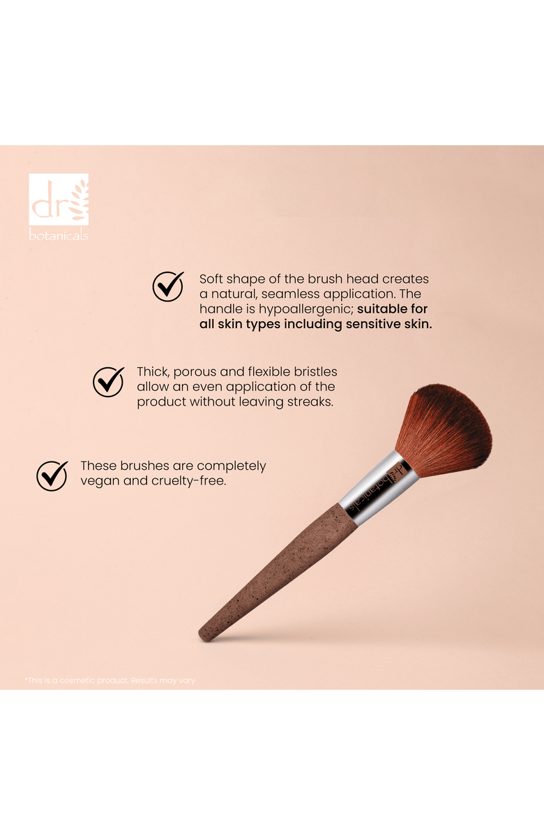 DR BOTANICALS Coffee Ground Powder Brush, Alternate, color, White