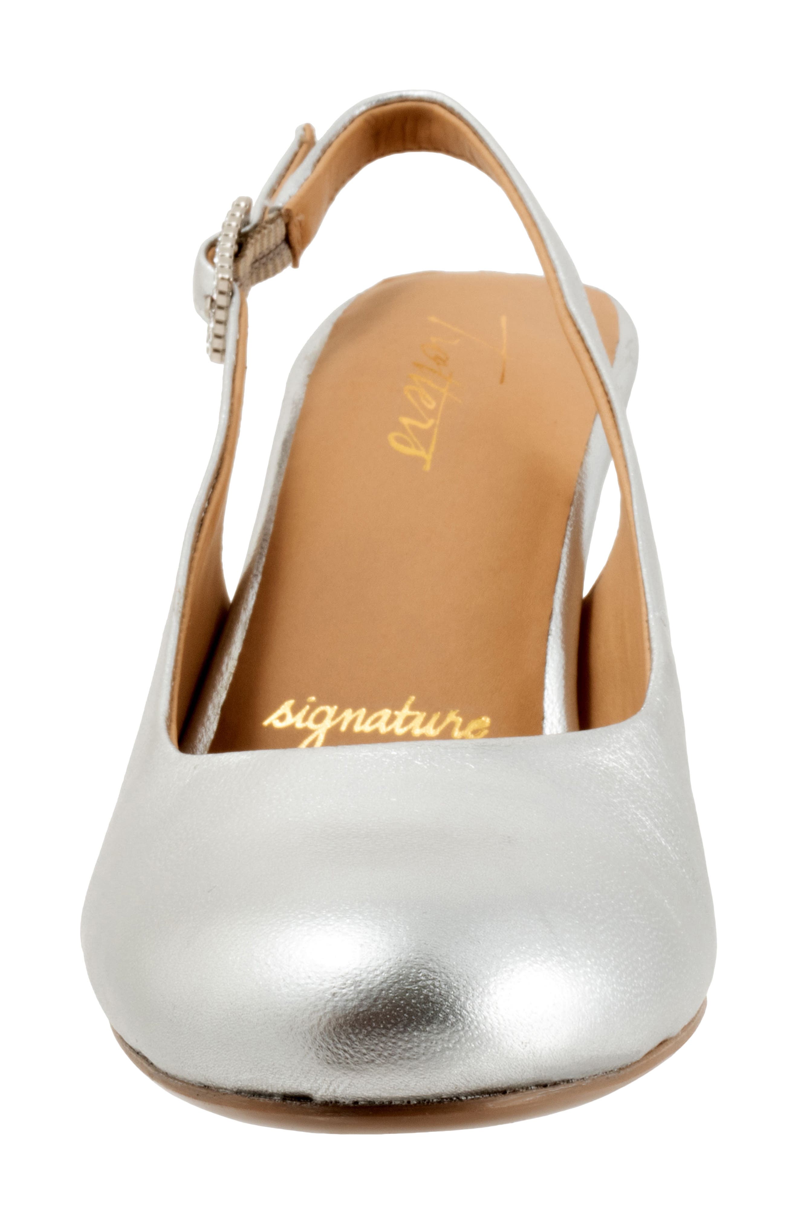 Trotters Lexi Slingback Pump, Alternate, color, Silver