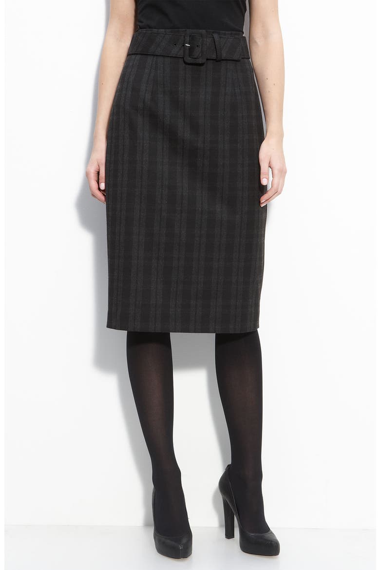 High Waist Pencil Skirt, Main, color, BLACK/ GREY COMBO