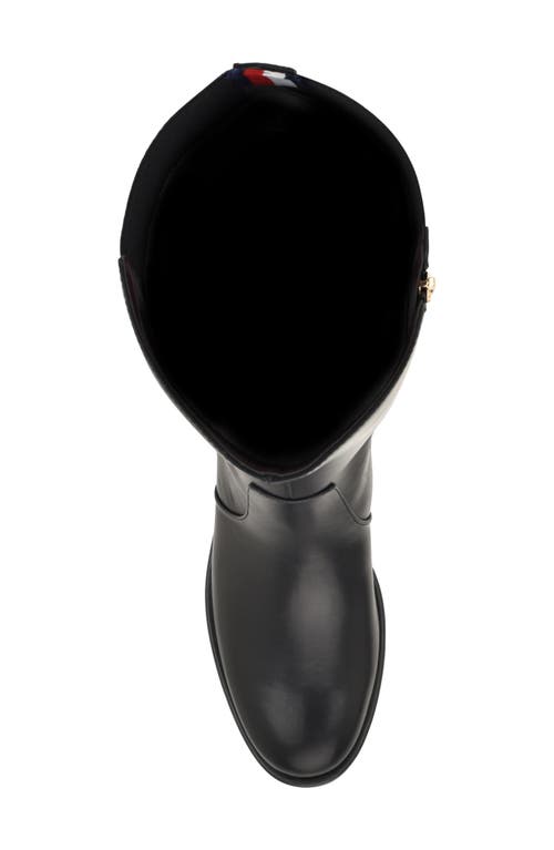 Tommy Hilfiger Imizza Womens Faux Leather Tall Knee-high Boots In Black