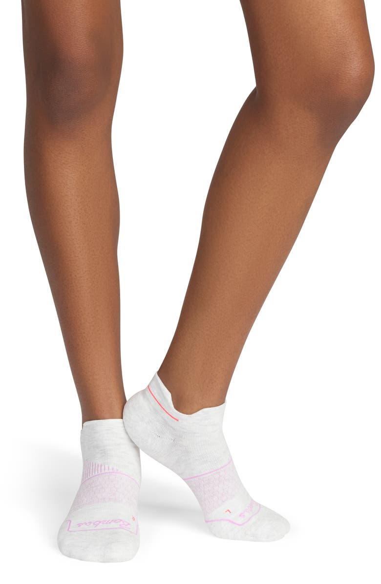 Bombas Border Stripe Run Ankle Socks, Main, color, Sea Salt