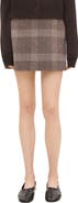 Theory Plaid Wool & Cashmere Miniskirt
