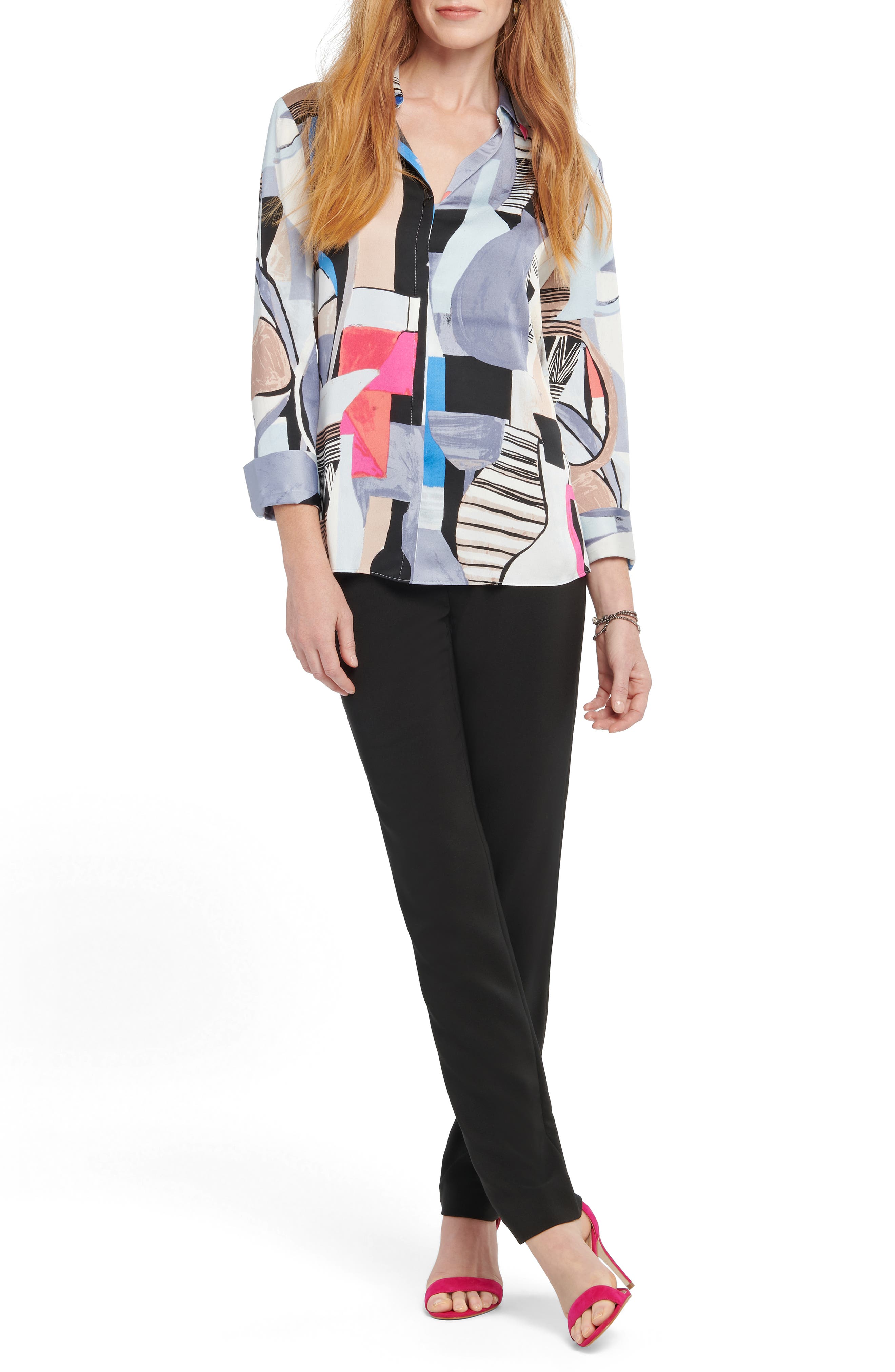 NIC+ZOE Pottery Print Button Front Shirt (Women) | Nordstromrack