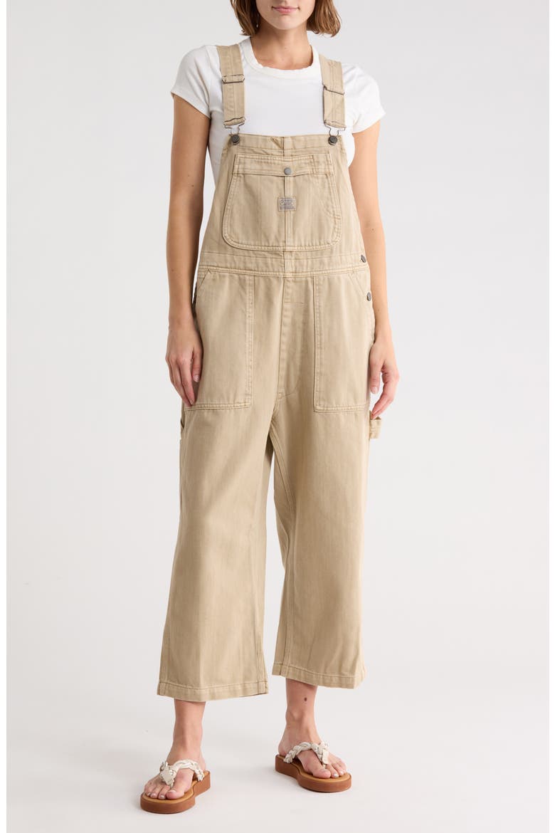 Relaxed Denim Overalls, Main, color, VINTAGE KHAKI
