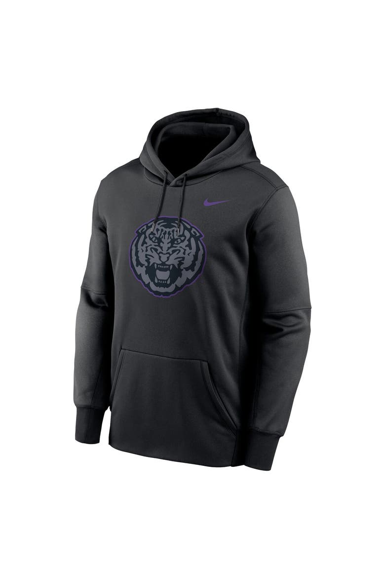 Men's Nike Black LSU Tigers Color Pop Performance Fleece Pullover Hoodie, Alternate, color, Black