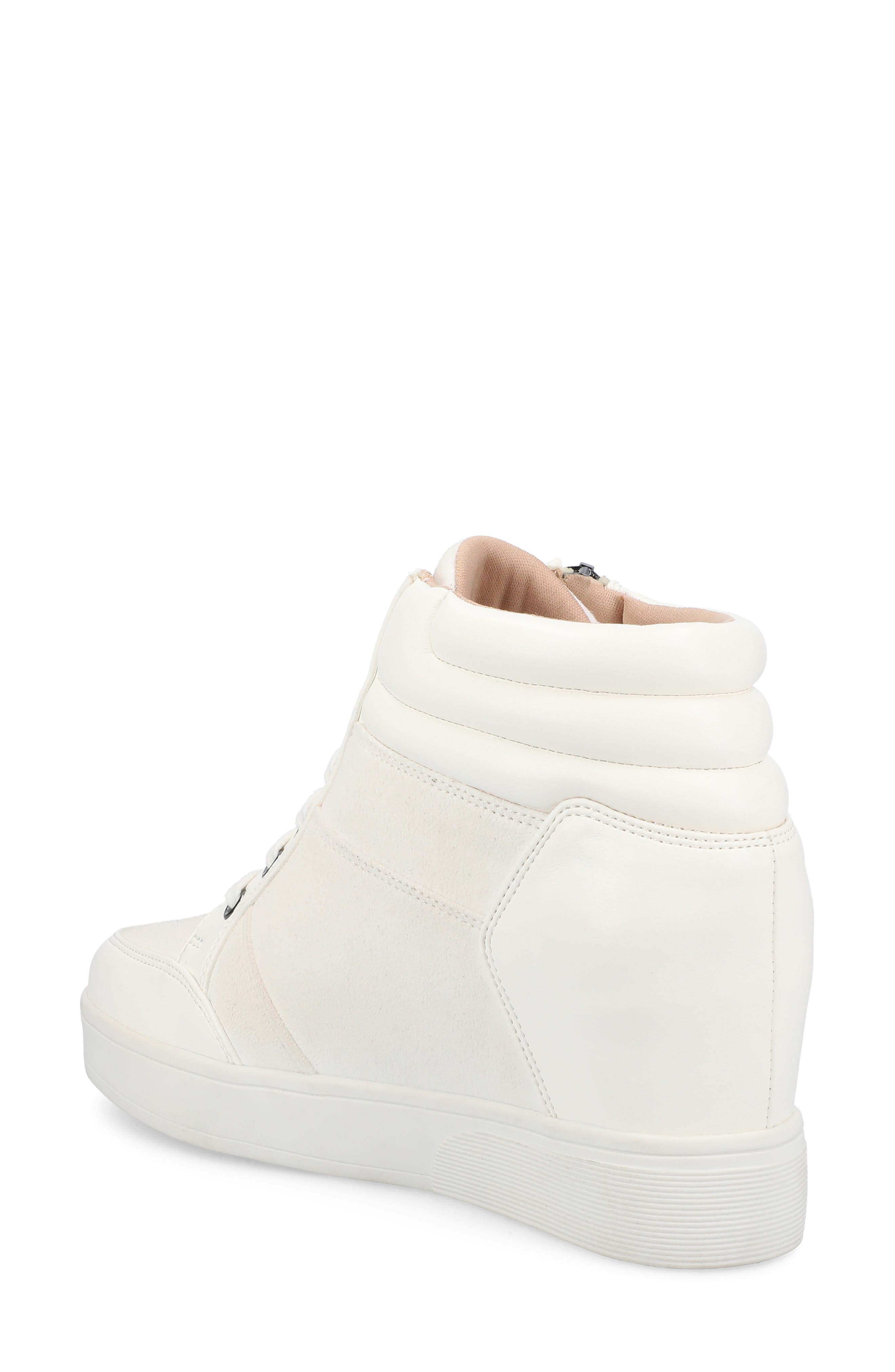 Clarity High Top Wedge Sneaker, Alternate, color, WHITE