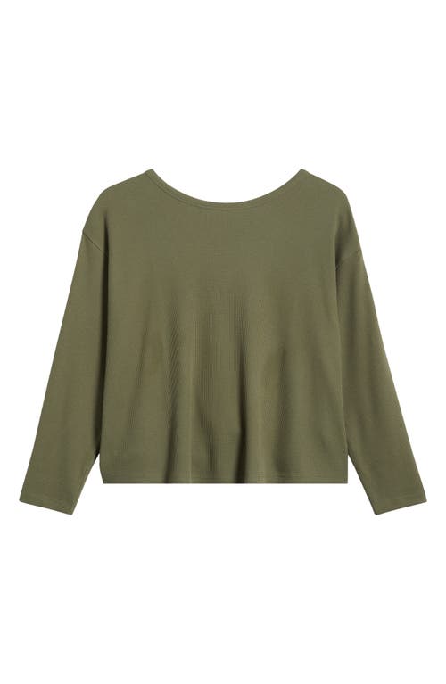 TREASURE & BOND TREASURE & BOND SHRUNKEN THERMAL LONG SLEEVE TOP 