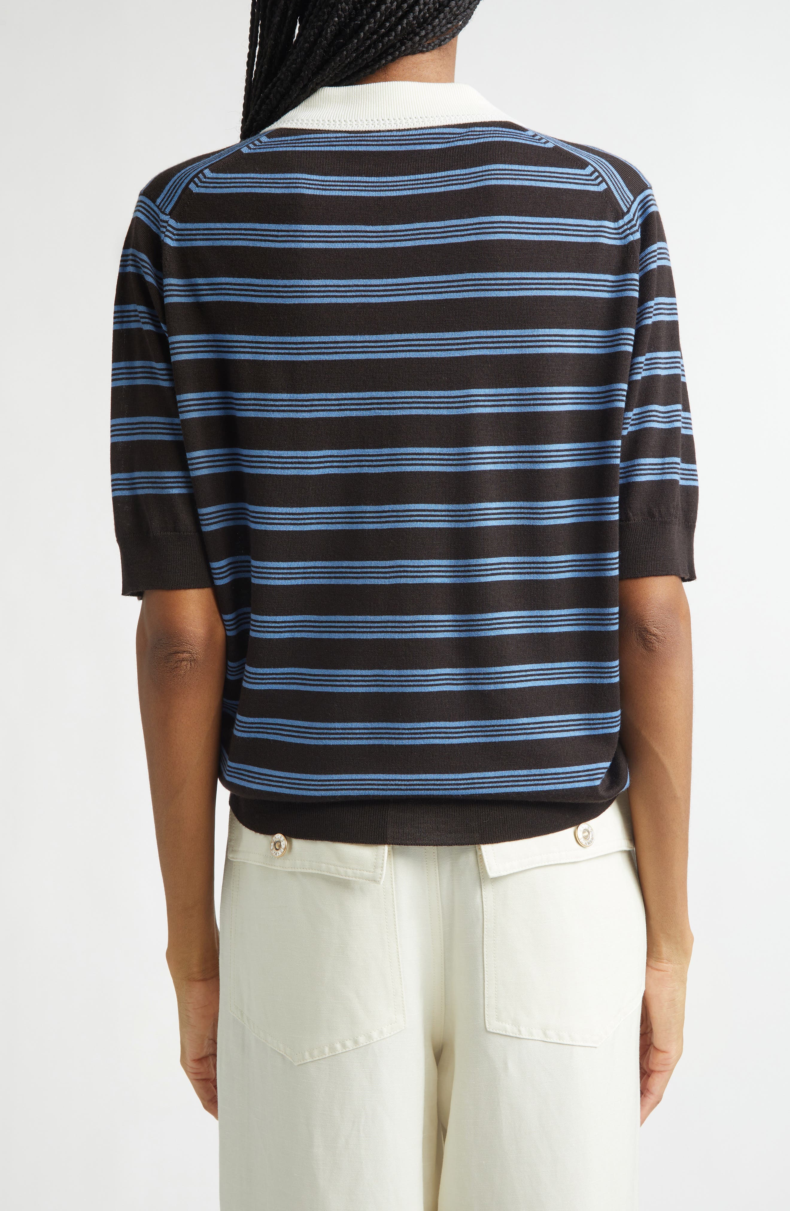 Breeze Stripe Polo Sweater - image 2