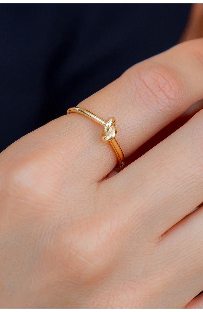Mint & Lily Classic Gold Knot Ring, Alternate, color, 18K Gold Over Sterling Silver