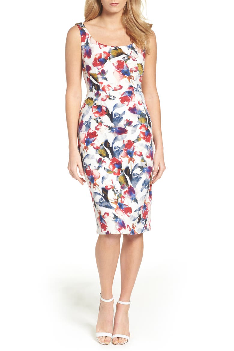 Tea Rose Dress, Alternate, color, SOFT WHITE/ CHERRY
