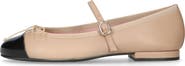 Pretty Ballerinas Round Toe Strap Ballet Flat With Heel