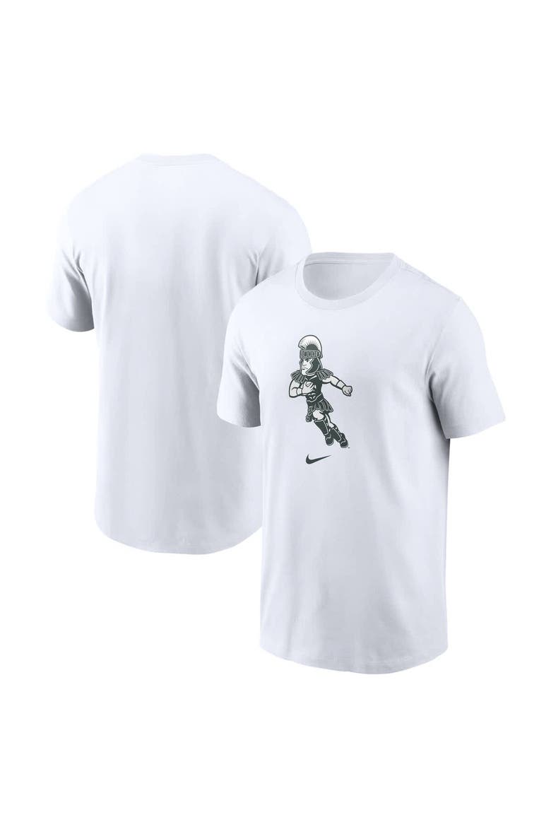 Men's Nike White Michigan State Spartans Football Sparty Sport T-Shirt, Main, color, White