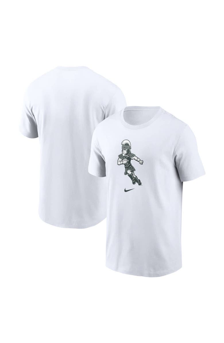 Nike Men's Nike White Michigan State Spartans Football Sparty Sport T-Shirt, Main, color, White
