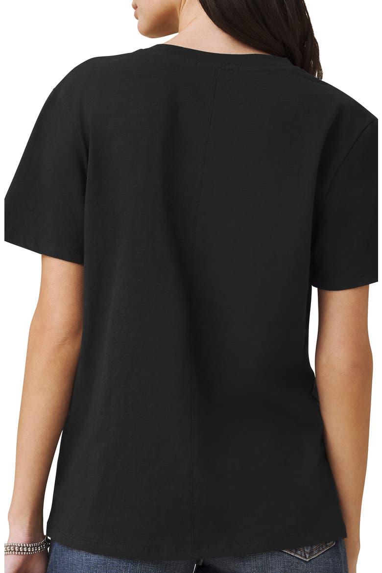 Louisa Boyfriend Fit V-Neck Cotton T-Shirt, Alternate, color, BLACK