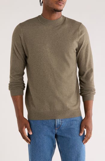 Abound Mock Neck Sweater In Brown