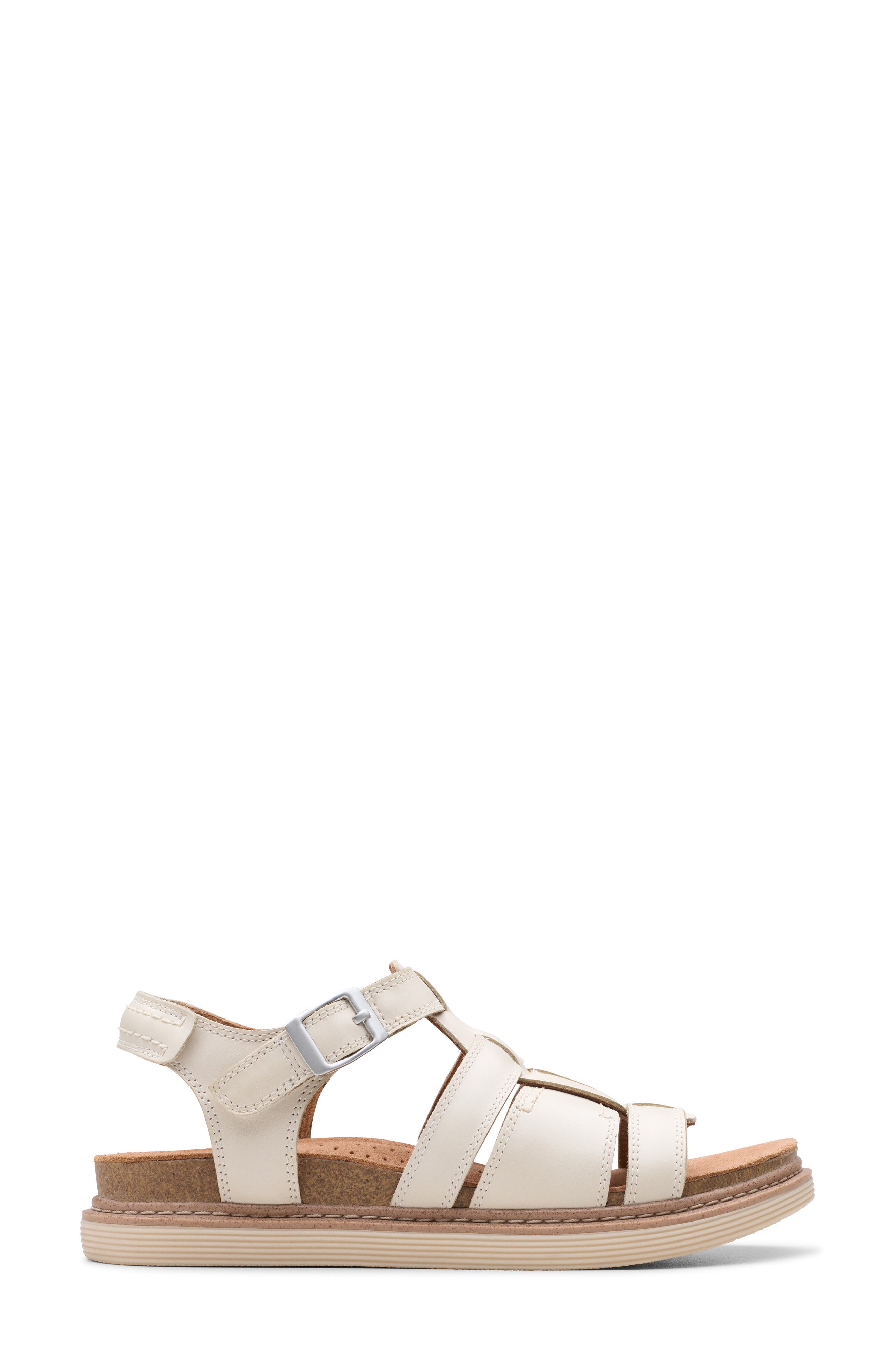 Clarks<sup>®</sup> Arwell Sun Cage Sandal, Alternate, color, Cream Leather
