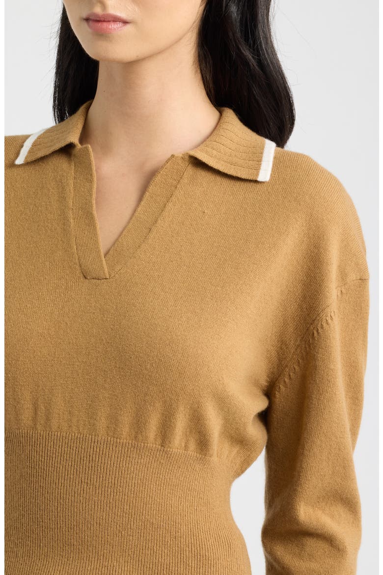 Fallon Wool & Cashmere Sweater, Alternate, color, CAMEL