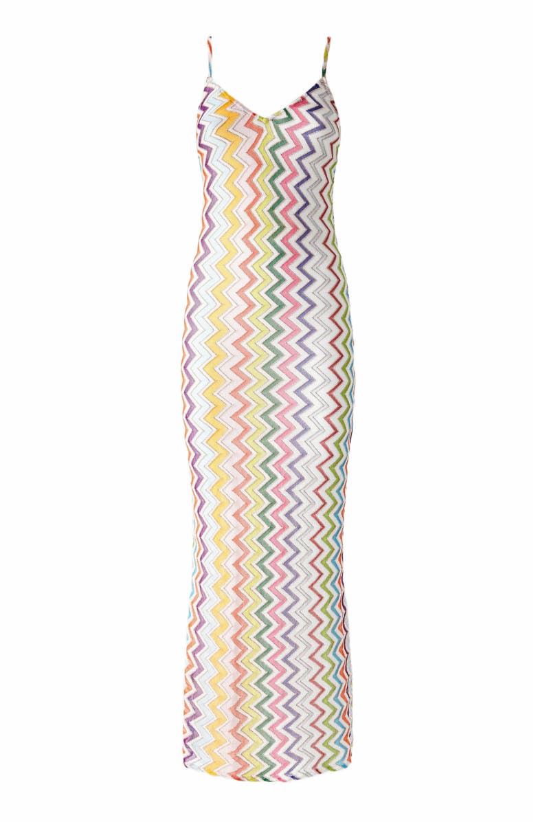 Missoni Long Cover-up With Open Back, Alternate, color, Multicoloured