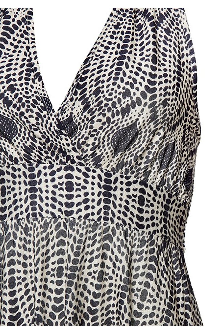 Women's Printed Halter Maxi Dress, Alternate, color, Navy Sand