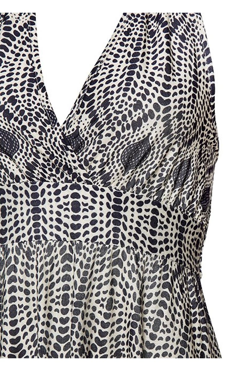 LASCANA Women's Printed Halter Maxi Dress, Alternate, color, Navy Sand