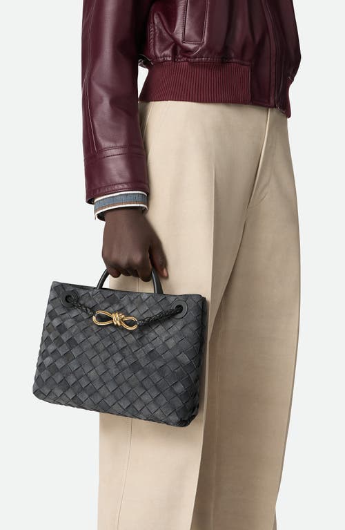 Bottega Veneta Small Andiamo Intrecciato Suede Shoulder Bag
