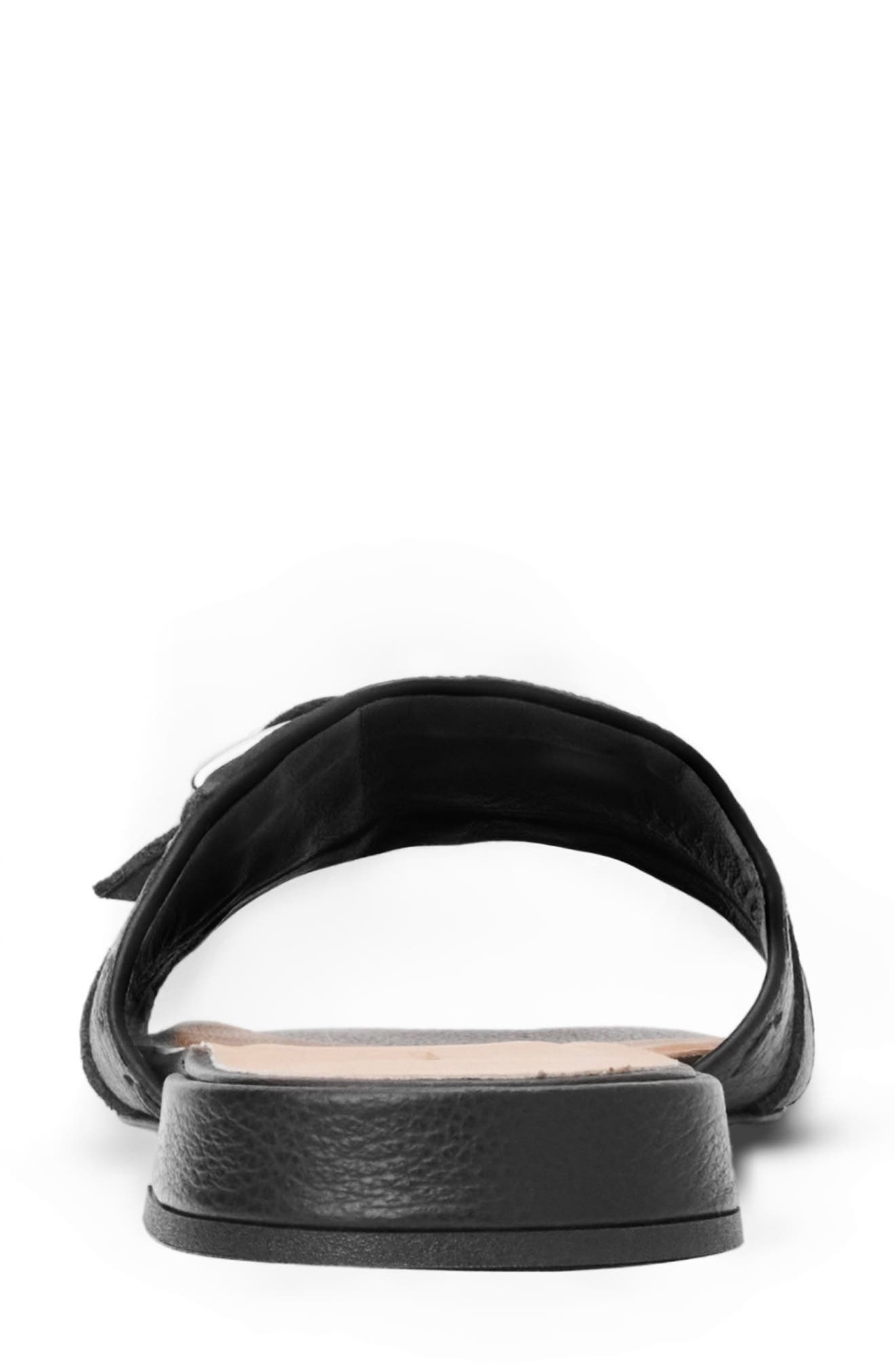 Bruno Magli Bellini Buckle Strap Slide Sandal, Alternate, color, Black Tumbled