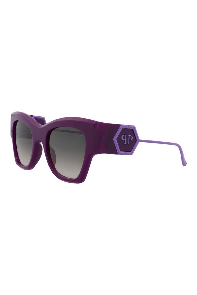 53mm Square Sunglasses, Alternate, color, VIOLET VIOLET SMOKE