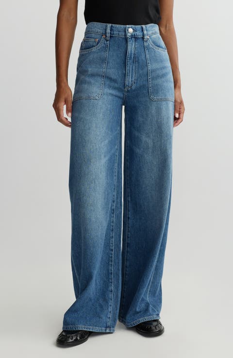 Hepburn High Waist Wide Leg Jeans (Meadow Lake Aura)